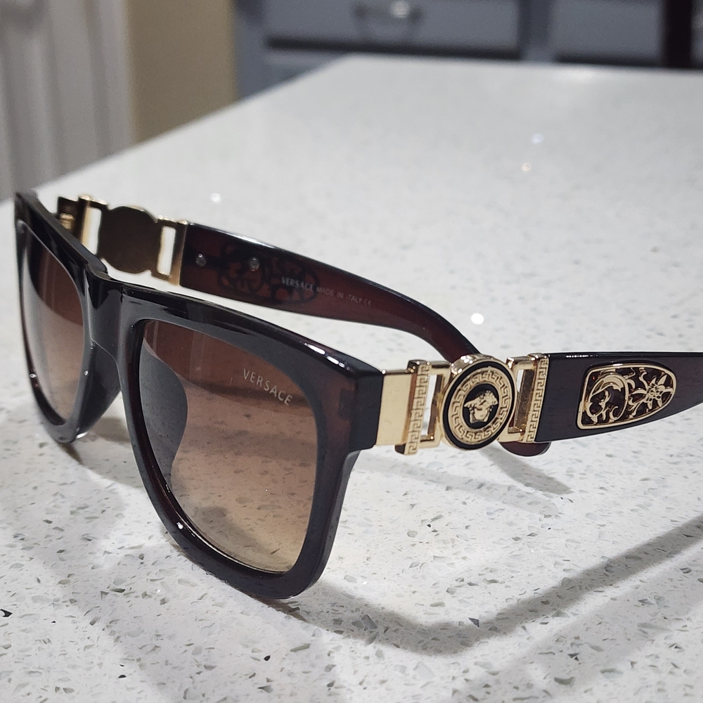 Versace Brown Gradient Medusa Sunglasses